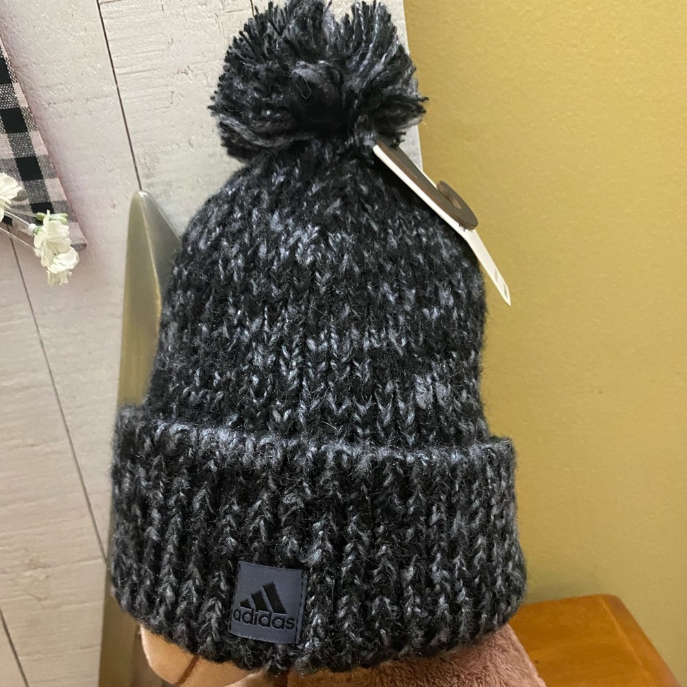 Adidas pompom sock hat